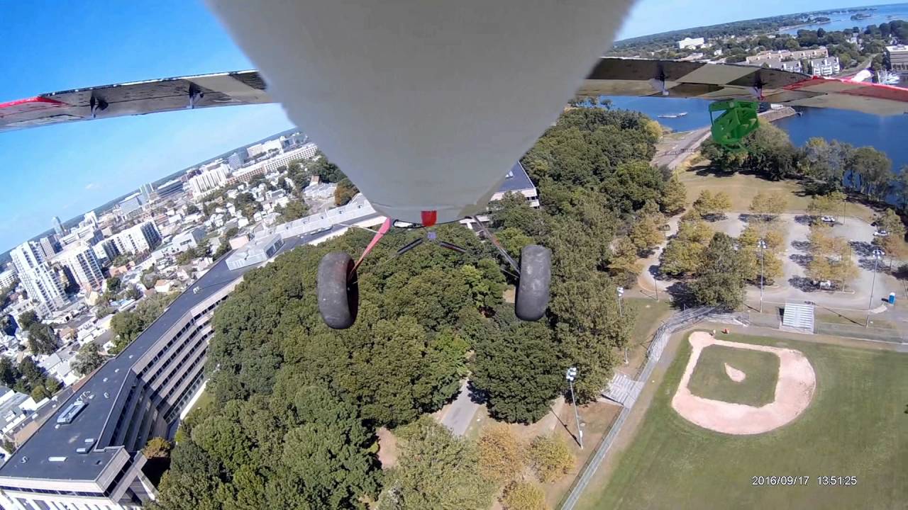 RC airplane crash, stuck in tree, Stamford, CT, sheeeit 1080p60fps