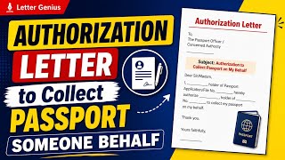 Authorization Letter to Collect Passport | Sample Letter of Authorization