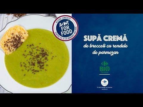 Supa Crema De Broccoli Cu Rondele De Parmezan Youtube