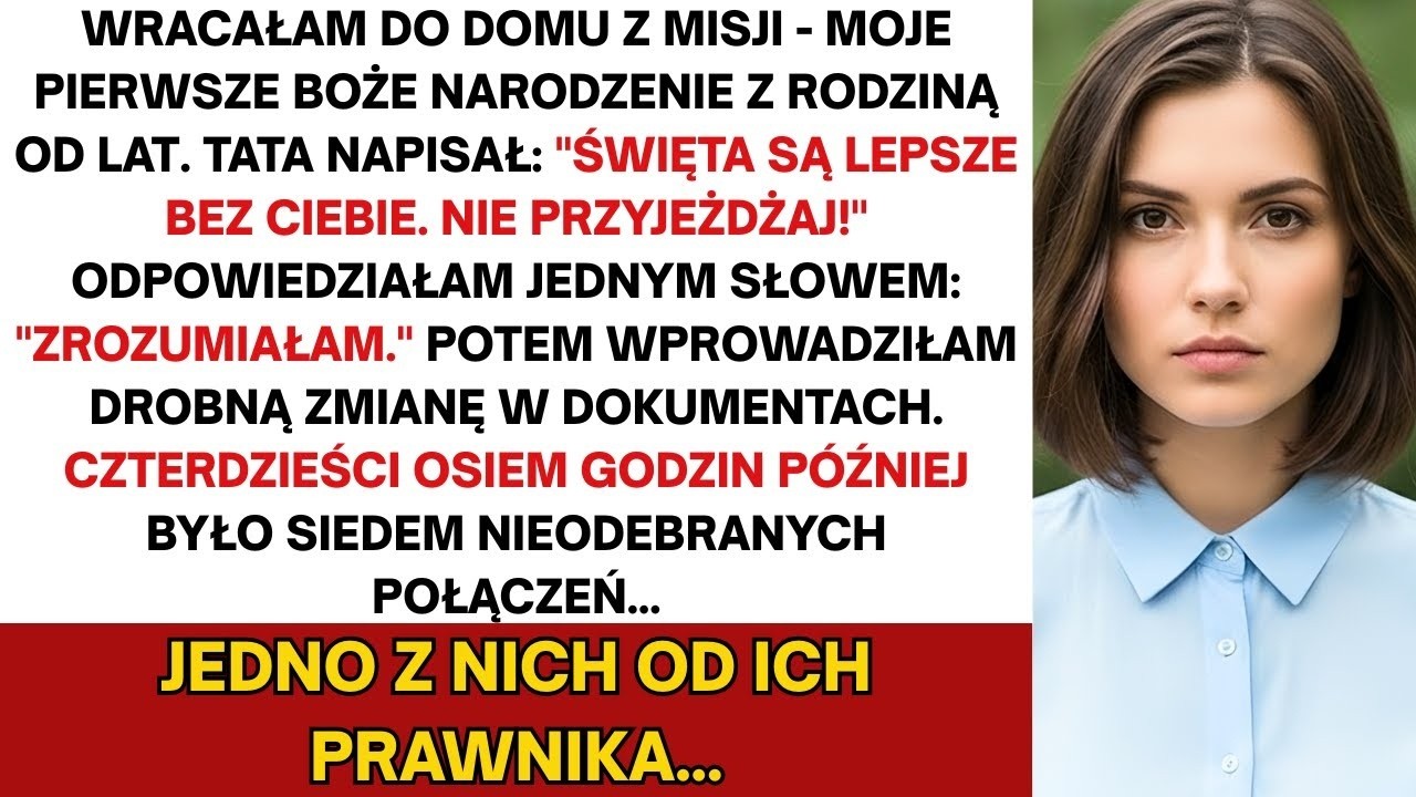 “Święta są lepsze bez ciebie!” napisał mój tata. Odpisałem jednym słowem. Wkrótce ich prawnik…