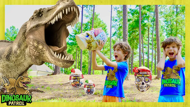 Giant T-Rex Adventure on Smashers Dino Island!