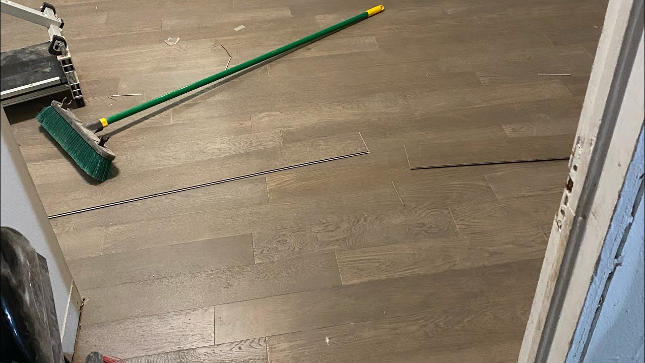 Rental House Remodel Update Installing luxury vinyl Plank Using Self