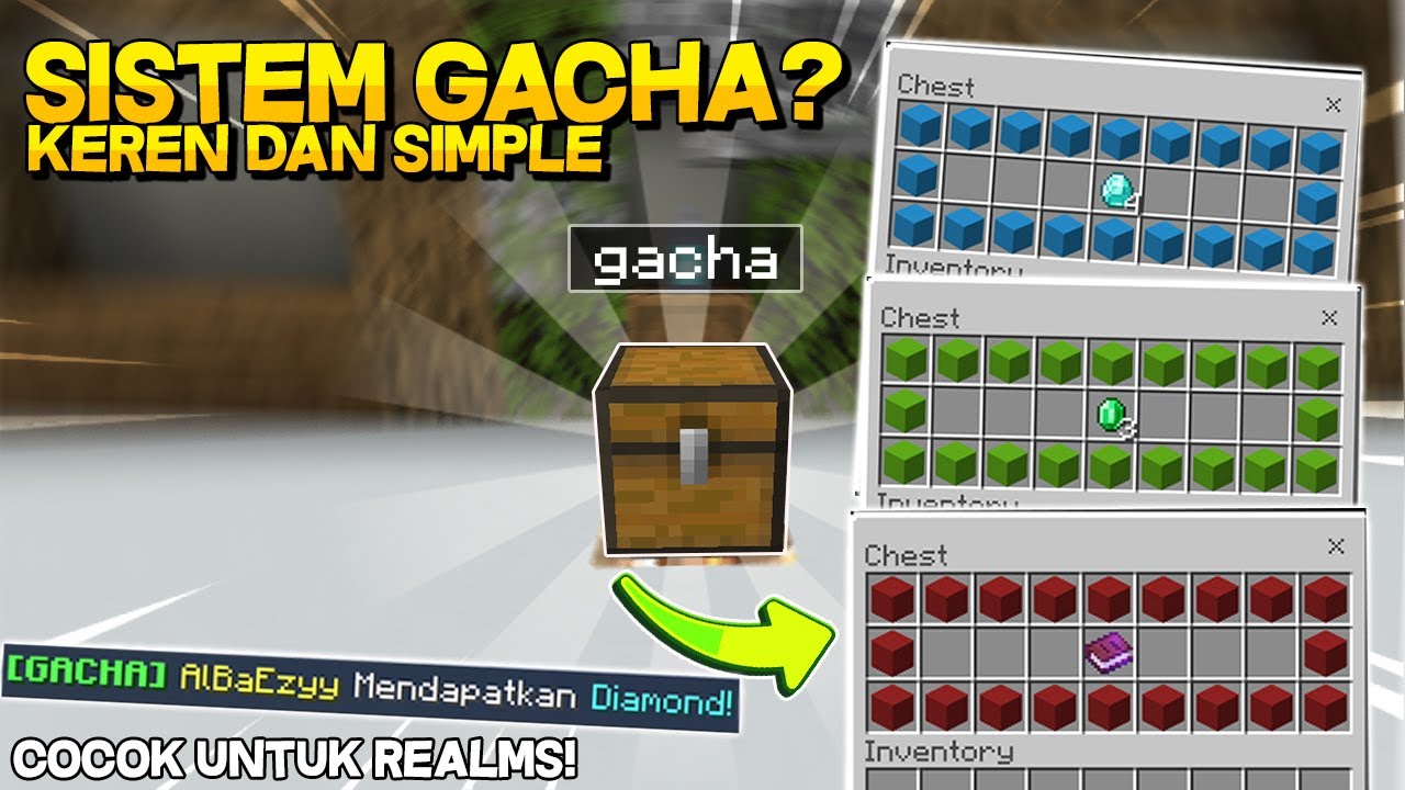 Cara Membuat SISTEM GACHA Di Minecraft PE | Tutorial Command Block ...