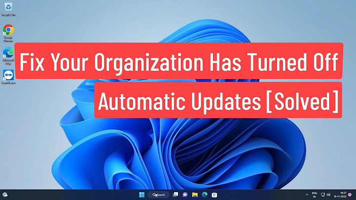 Lỗi your organization has turned off automatic updates năm 2024