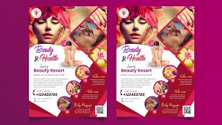 Design Beauty Salon Flyers with corel draw