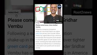 "Please Come Home!" – Zoho CEO #youtubeshorts #shorts #news #ceo #viral