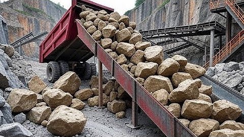 Amazing Quarry Primary Rock Crushing Machine Working | Satisfying Rock Crusher | Stone Crushing