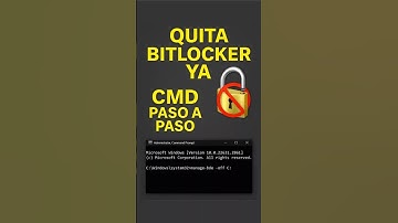 Como quitar BITLOCKER con un solo Comando CMD paso a paso!!! #bitlocker #lockbit #devicelock