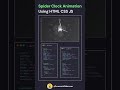 Spider Clock Animation using HTML CSS JS | Animation Spider Clock | CodeMinds