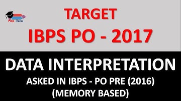 DATA INTERPRETATION SHORTCUT TECHNIQUES | IBPS PO PRE 2016 D I QUESTION | MEMORY BASED