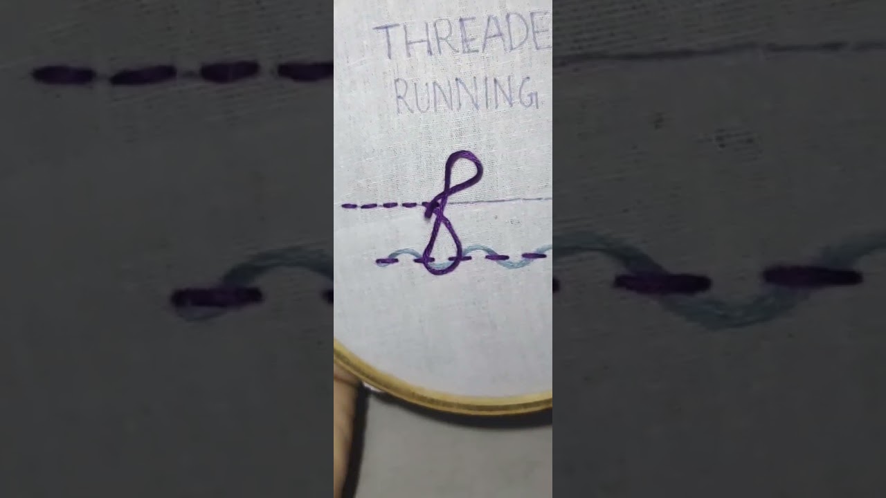 hand embroidery/ double Threaded running embroidery stitch/embroidery 