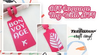 How to Create a Faux Leather Luggage Tag with HTV | DIY Craft Tutorial