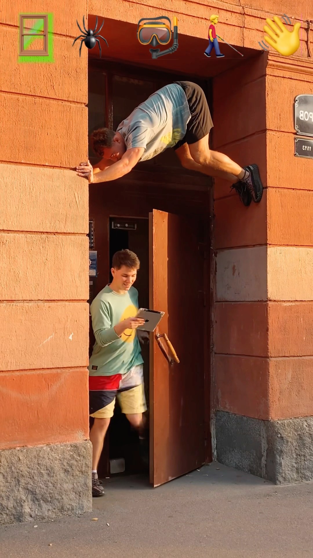 Parkour with Emojis pt.4?? #kiryakolesnikov #prank #funny #stunt #parkour #comedy