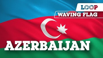 Azerbaijan - Flying Flag Looped Video Background