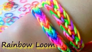 Tutoriel : bracelet élastique facile et RAPIDE - RAINBOW LOOM  (en français)