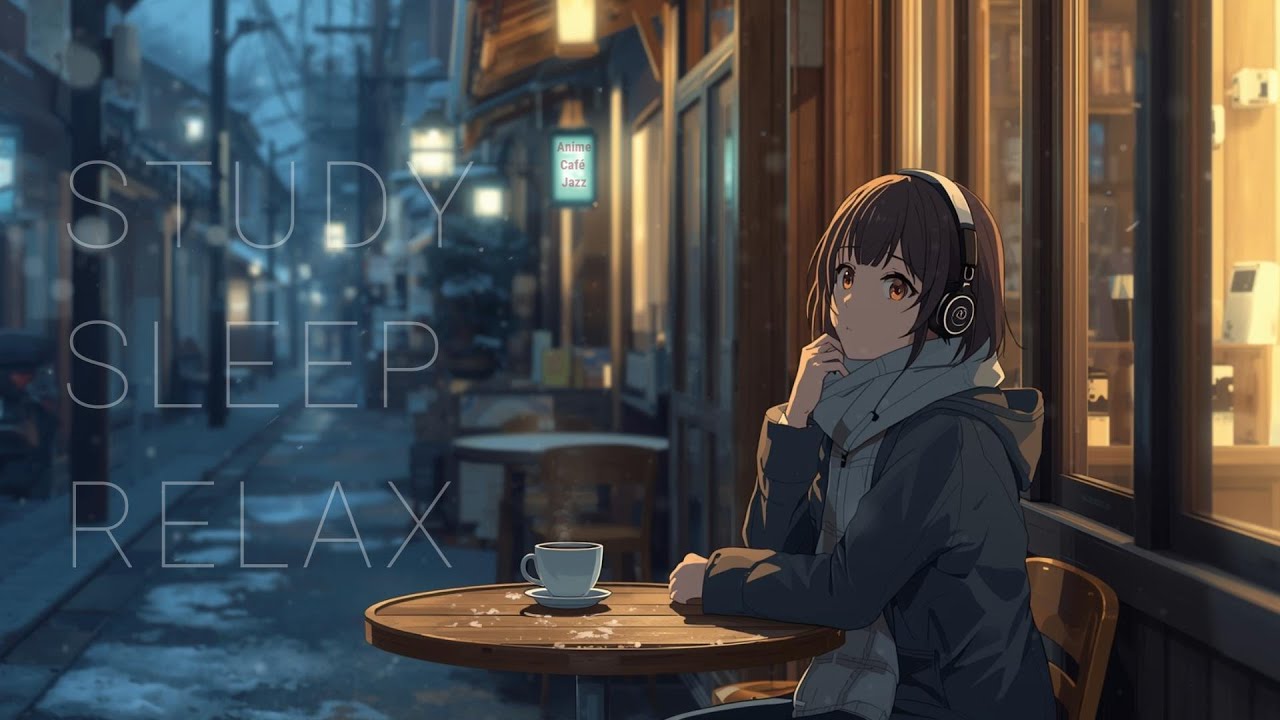 Chill Winter Jazz Music ❄️ Cozy Café Ambience & Falling Snow