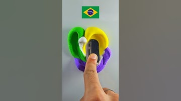 What color do mixed Flags Make? #satisfying #colormixing #mixingcolours #shorts