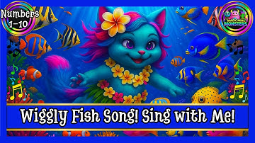 Wiggly Fish, Sing with Me | Little Fish Swimming | 1-10 | Magic Mini Monsters | #magicminimonsters