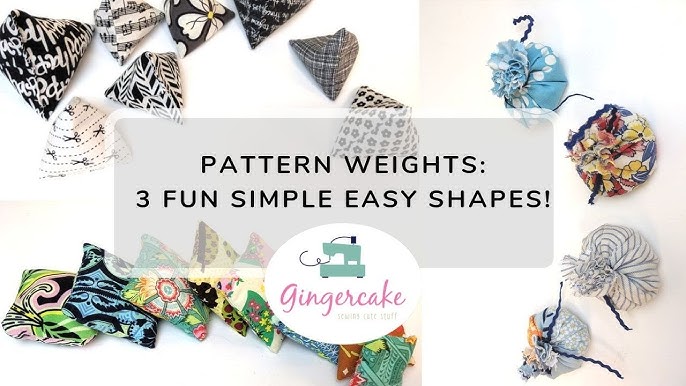 How to Make Sewing Pattern Weights in 5 minutes // Easy Triangular Fabric  Weights Tutorial 
