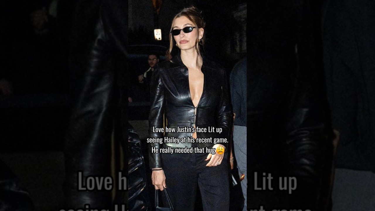 The way Justin Bieber's face Lit up seeing Hailey Bieber at his recent game 😭🩷 he needed that hug 🥹