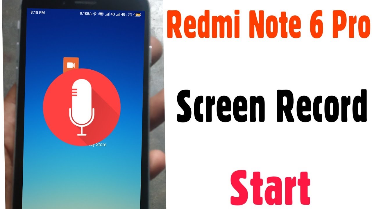 Xiaomi Redmi Note 6 Pro | How To Start Screen Recorder | Enable Screen Record |