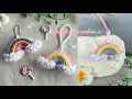 سلسلة مفاتيح كروشيه بسحر قوس قزح سلسلة مفاتيح غيوم قوس قزح اصنعها بنفسك دليل للمبتدئين