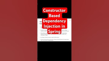 What is Constructor Based Dependency Injection in Spring