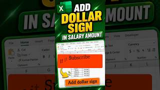 Add Dollar ($) Sign to Salary Amounts in Excel in Just One Click! 💵📊