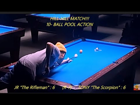 10-Ball Pool Action! JR "the Rifleman Vs. Tony "the Scorpion".#pool #viral #fyp #trending