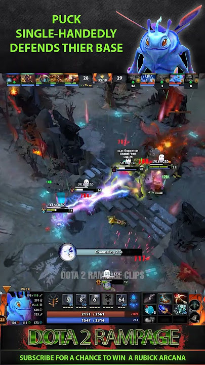 Puck Single-Handedly defends their base | Dota 2 Rampage