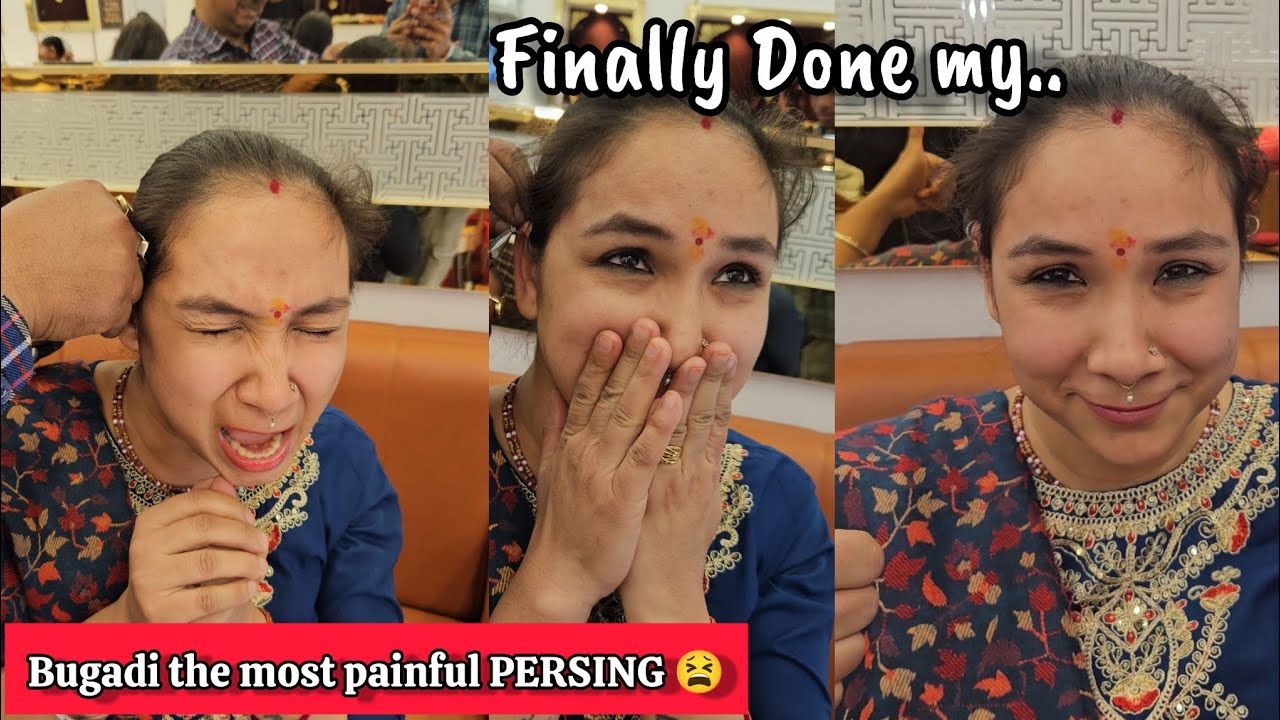 BUGADI the most PAINFUL ear Piersing 👂 😫😫 | Bugadi Piersing #bugadi #bugadipainfulpersing 