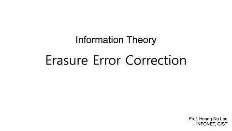 Erasure error correction