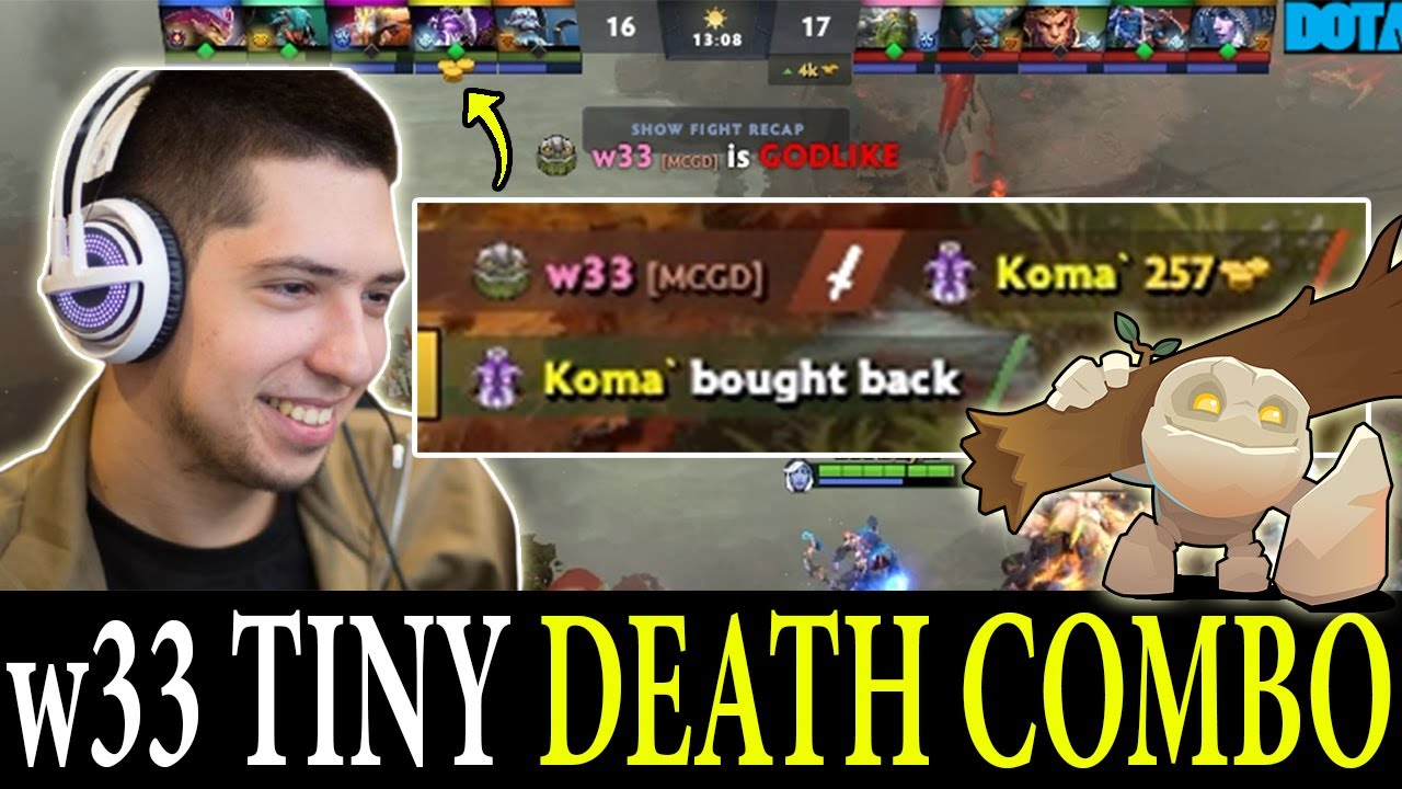 w33 DEATH COMBO WITH TINY | Dota 2 Pro Players Clips