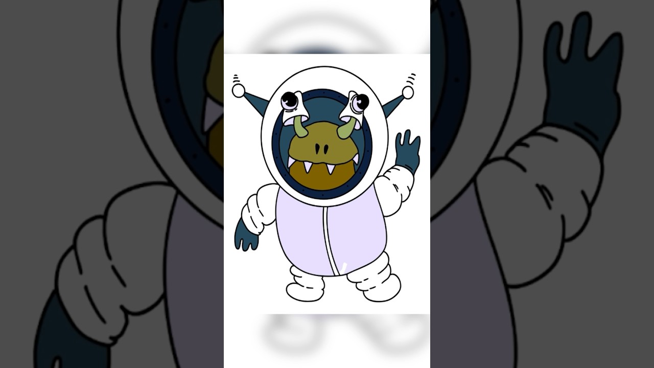 Drawing Tocaboca, Alien In Spacesuit