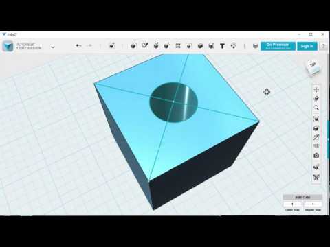 Adding Holes Chamfers and Fillets in 123D Design