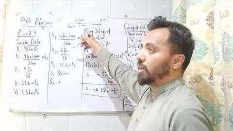 9th Physics Chapter 2 Kinematics Numerical Problems 2.8 to 2.10 (Use Headphones)