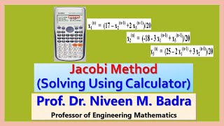 Jacobi Method -  Solving Using Calculator