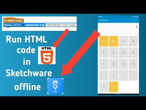 Run HTML code in Sketchware pro in offline. - YouTube