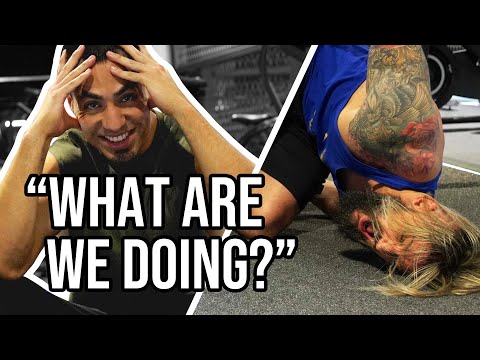 We tied two bodybuilders together and left them in the gym...