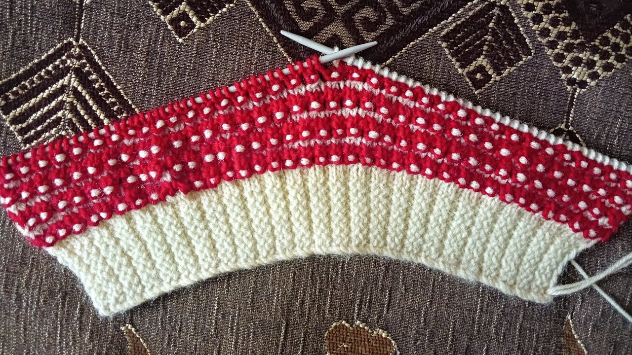 दो रंग की मोतियों जैसी बुनाई बनाना सीखे / Baby Sweater Design Two