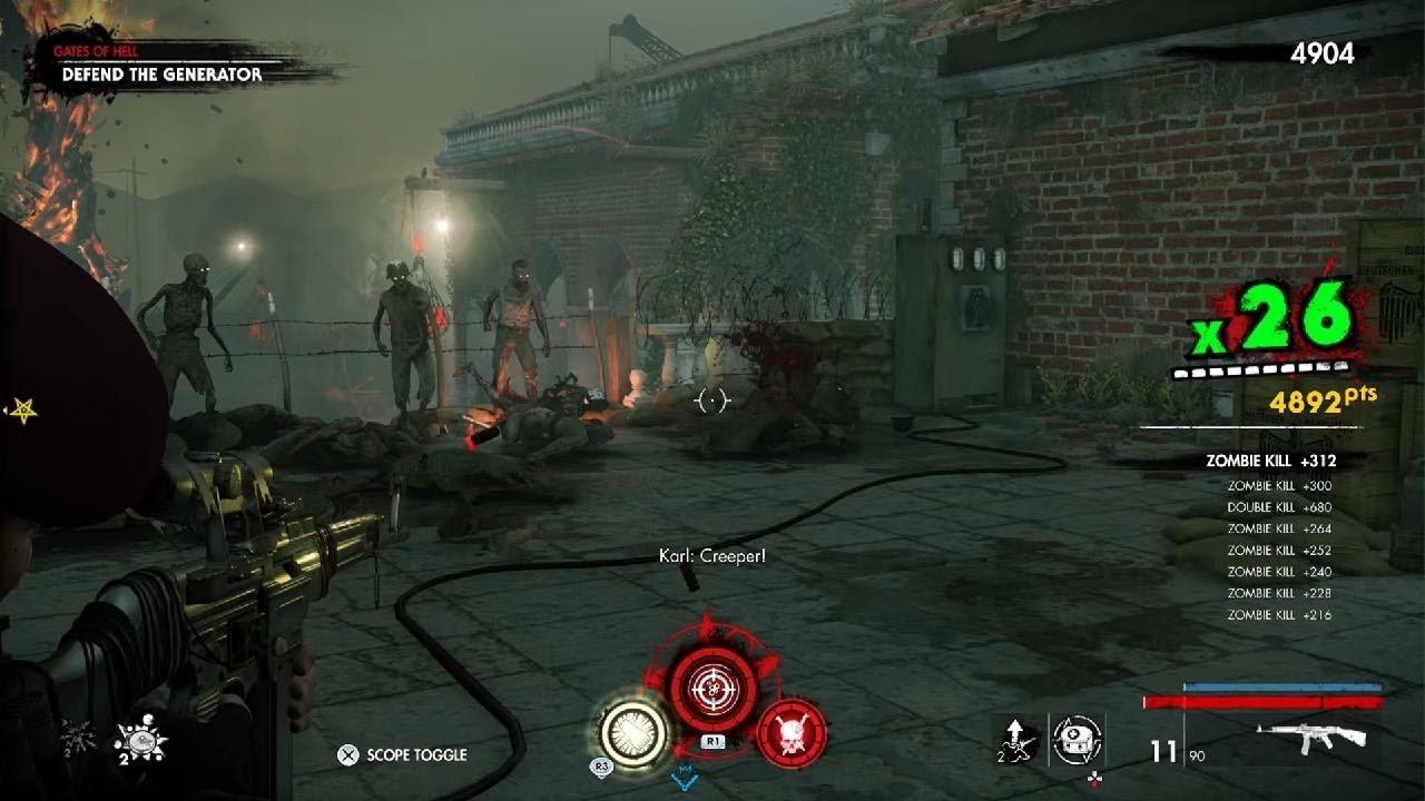 Zombie Army 4: Death canal 4/4 gates of hell. Nightmare difficulty easiest way