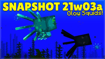 Minecraft 1.17 Caves & Cliffs Snapshot 21w03a Glow Squids ADDED (Review)