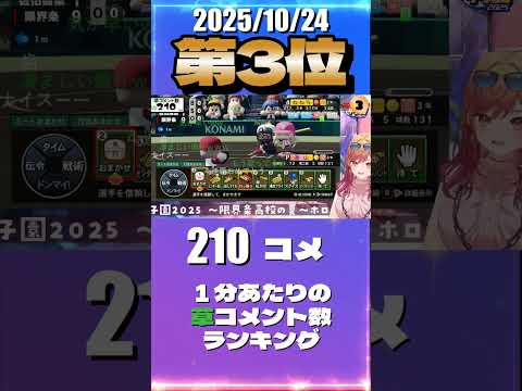 10/24 草コメント数ランキング第3位 #一条莉々華 3時間15分ごろ