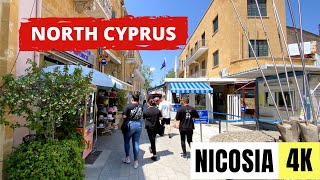 NICOSIA, CYPRUS 🇨🇾 [4K] Walking from South to North Cyprus