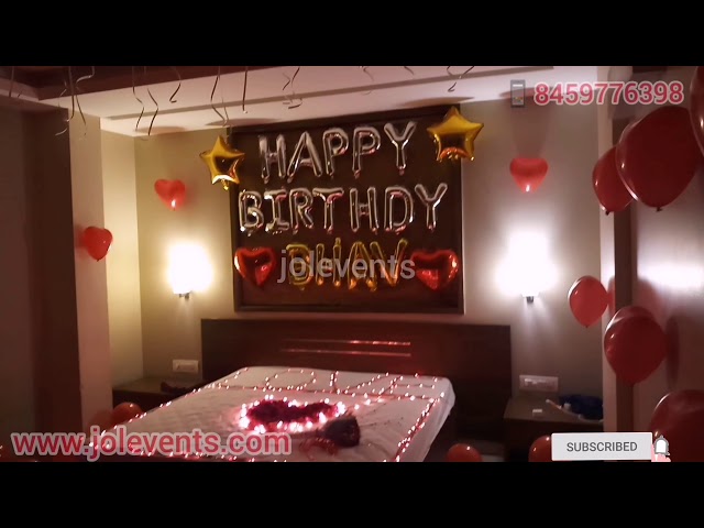 Birthday surprise room decoration for Husband at home, Romantic ...
