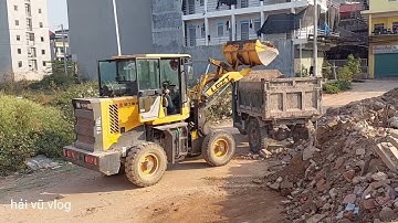 Công nông ba bánh máy xúc lật múc đất lên xe công nông #congnongbabanh