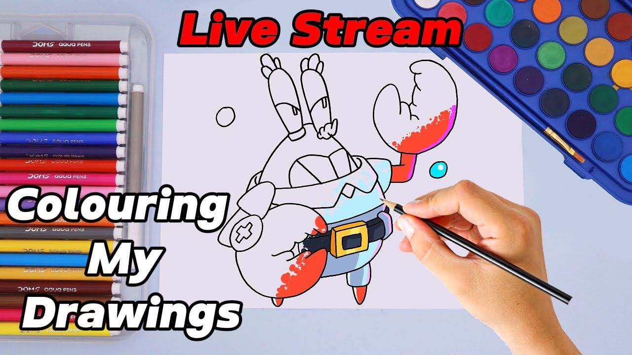 How I Color My Drawing - Live Stream - YouTube