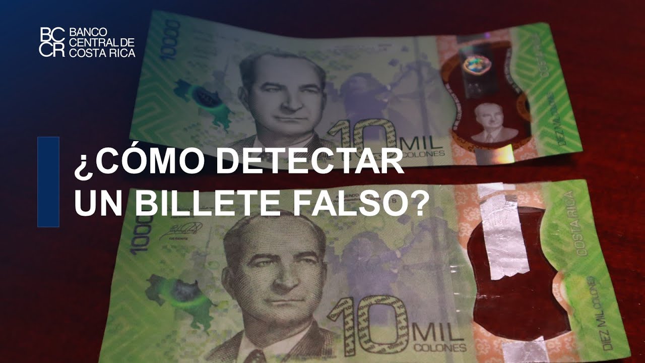 Comparamos un billete verdadero de ₡10.000 con una falsificación y