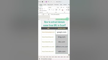 Extract domain name from URL with User Defined Function #OnlyExcelTricks #ExcelShorts