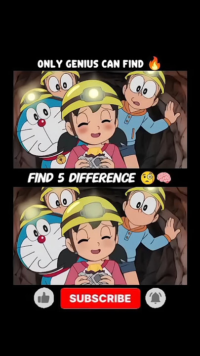 🔍Find 5 difference between this two image 🧠#shorts #anime #doraemon